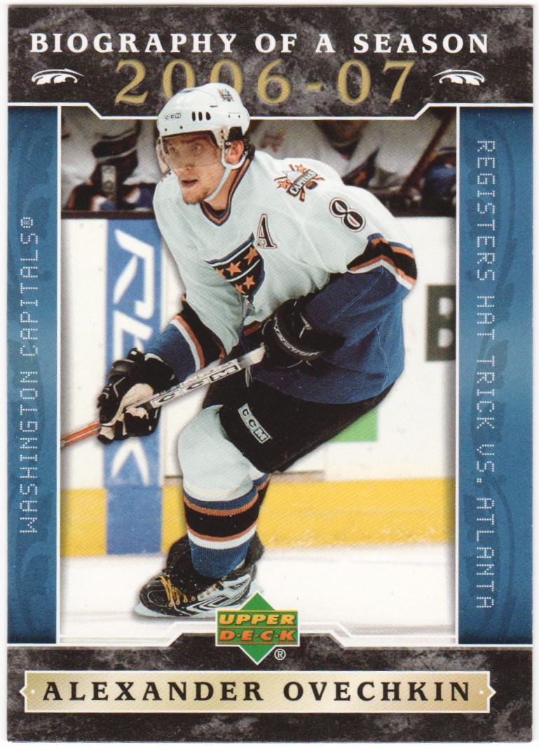 2006-07 Upper Deck Biography of a Season #BOS10 Alex Ovechkin (image for) 2006-07 Upper Deck Biography of a Season #BOS10 Alex Ovechkin