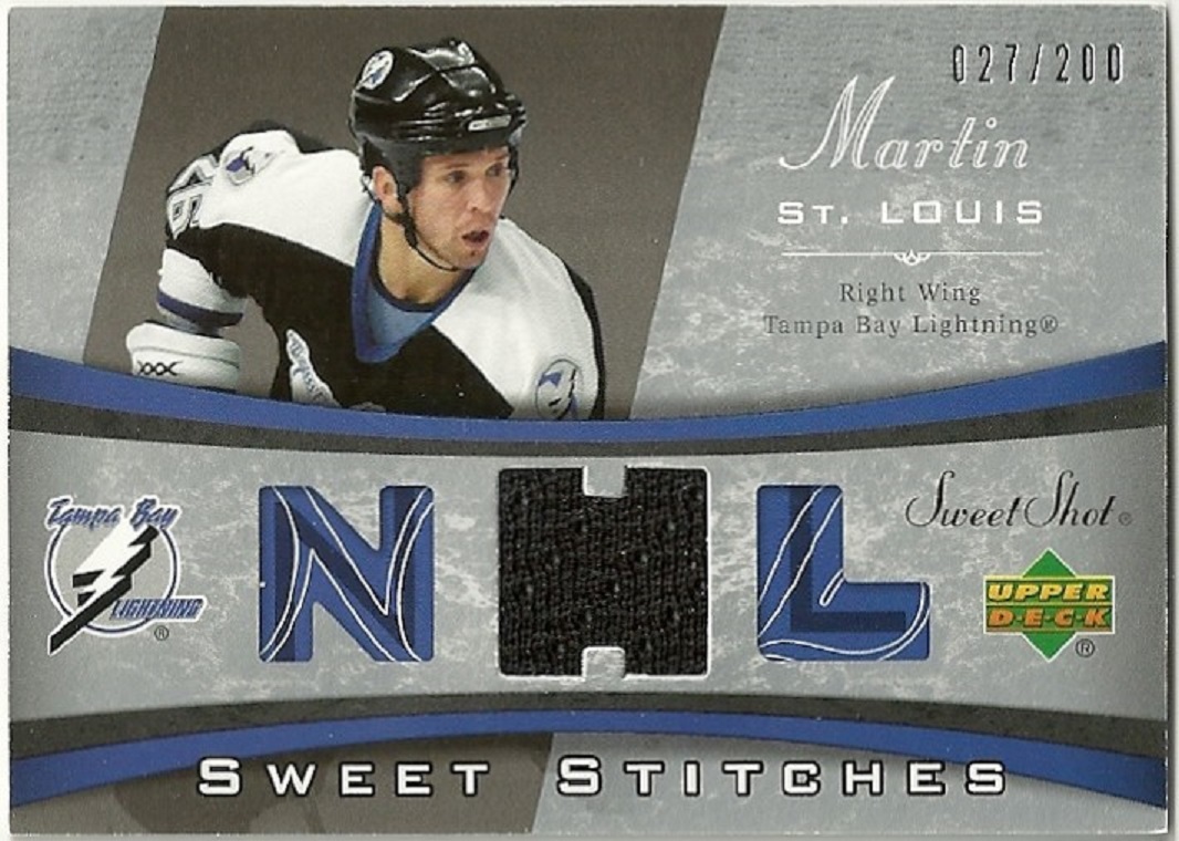 2006-07 Sweet Shot Sweet Stitches #SSST Martin St. Louis (image for) 2006-07 Sweet Shot Sweet Stitches #SSST Martin St. Louis